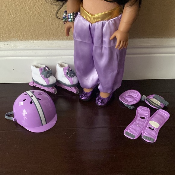 Beautiful American Girl Custom 18” Doll 2014. Genie Outfit, Purple Eyes, New Wig - Picture 6 of 16
